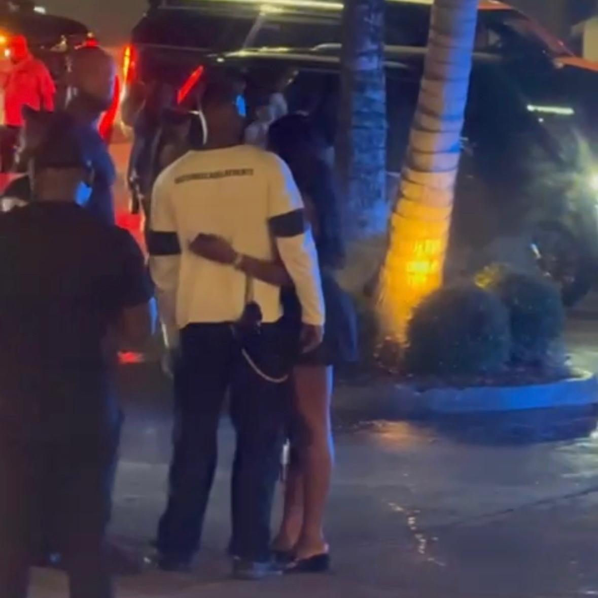 Redacted surveillance photo from a real infidelity case documented in Miami